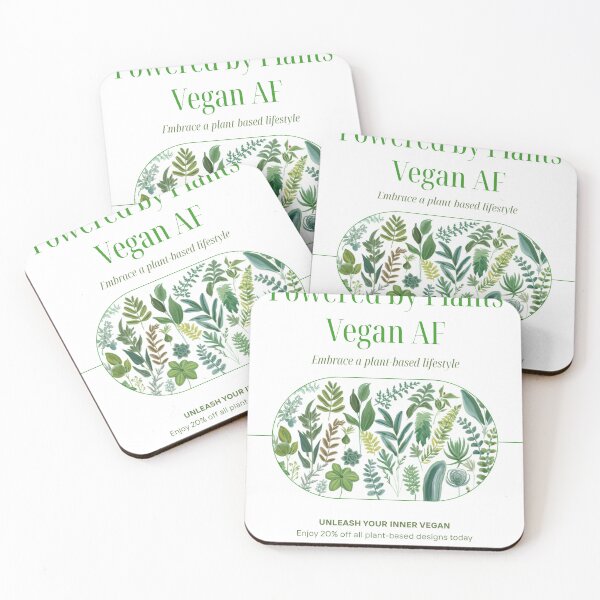 Item preview, Powered by Plants Vegan AF - Funny Vegan Gift T-Shirt designed and sold by RedRubyBubble.