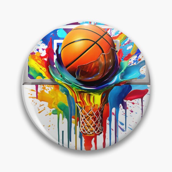 Item preview, Colorful Basketball Tie Dye Color Splash Hoop Net Slam Dunk T-Shirt designed and sold by kevincuellar.