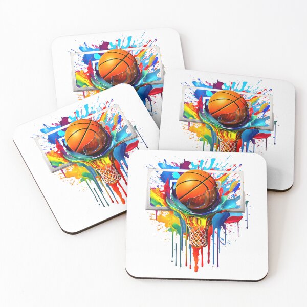 Item preview, Colorful Basketball Tie Dye Color Splash Hoop Net Slam Dunk T-Shirt designed and sold by kevincuellar.