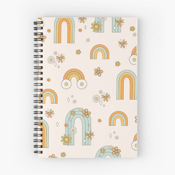 Item preview, Boho Rainbow Floral Pattern | Retro Daisy Rainbow Seamless Design designed and sold by RJACreative.