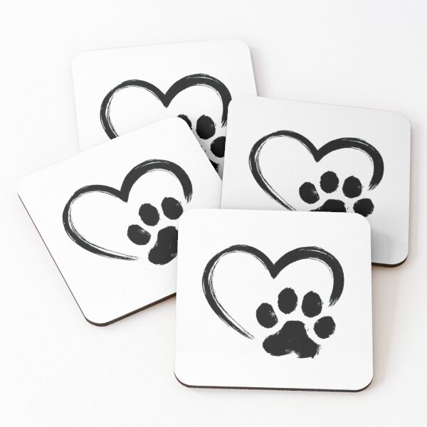 Item preview, Paw Print Heart Minimalist Dog Lover Design designed and sold by PoojaArtLab.