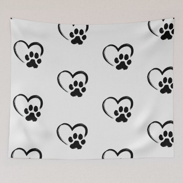 Item preview, Paw Print Heart Minimalist Dog Lover Design designed and sold by PoojaArtLab.