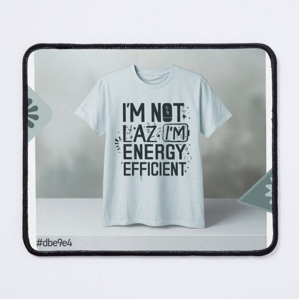 Item preview, Not Lazy Just Energy Efficient - Funny Lazy Person Gift Tee designed and sold by RedRubyBubble.