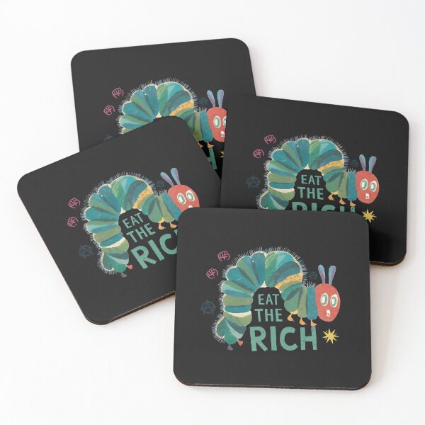 Item preview, Caterpillar Eat The Rich Political Quote  designed and sold by folk-4-arts.