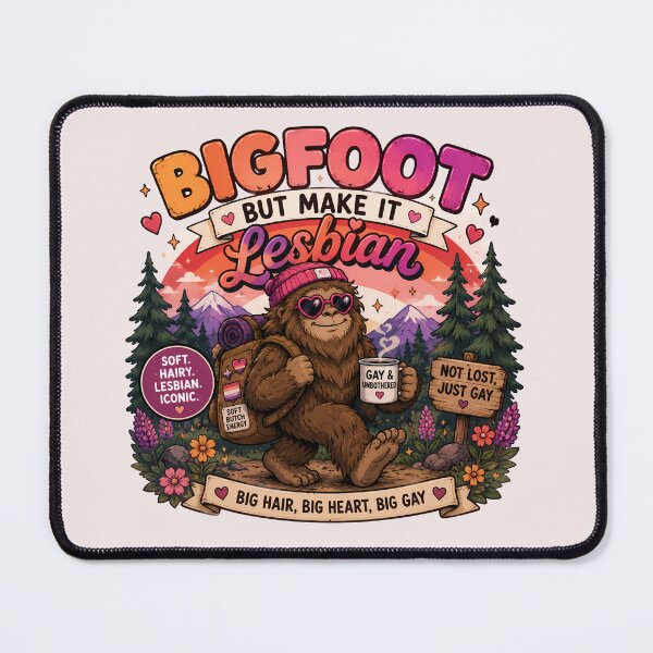Item preview, Bigfoot But Make It Lesbian | Pride Creatures Collection | LGBTQ Mascots | Emotional Support Animals | Cute Queer Stickers designed and sold by VectorJoy.