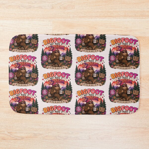 Item preview, Bigfoot But Make It Lesbian | Pride Creatures Collection | LGBTQ Mascots | Emotional Support Animals | Cute Queer Stickers designed and sold by VectorJoy.