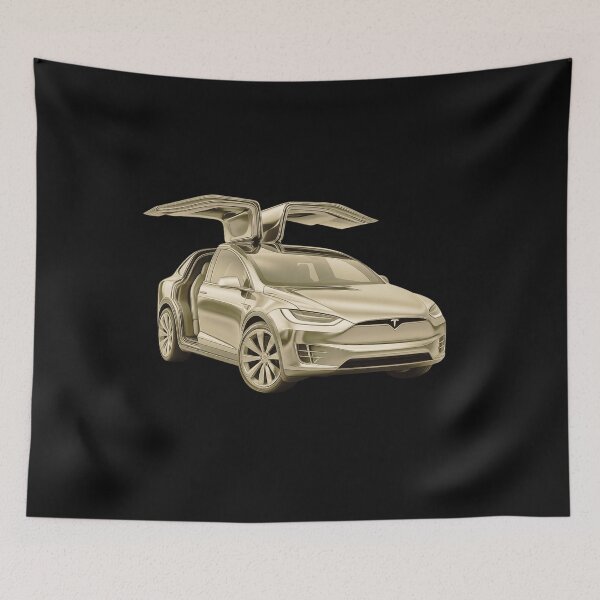Item preview, Tesla Model X Electric SUV Blueprint Style Design | EV Enthusiast Graphic designed and sold by TEEJAMBOREE.