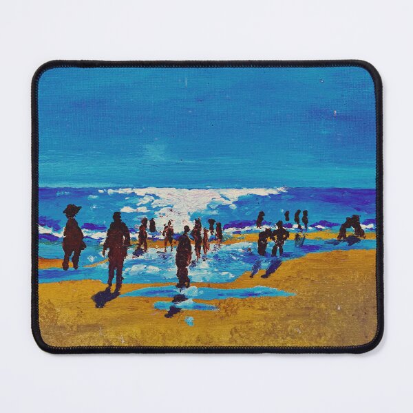 Item preview, Summer Beach Day Impressionist Oil Painting designed and sold by Yasmin Spencer.