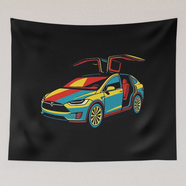 Item preview, Tesla Model X Electric SUV Blueprint Style Design | EV Enthusiast Graphic designed and sold by TEEJAMBOREE.