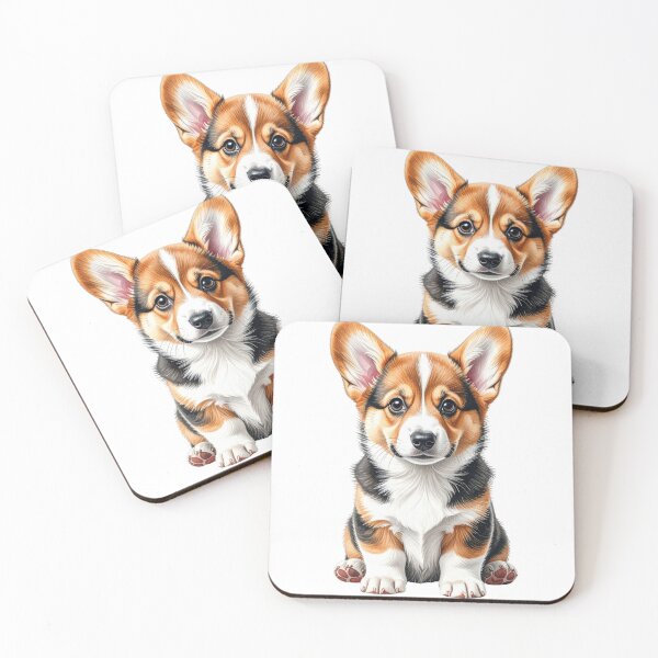 Item preview, Sweet Tri-Color Corgi Puppy Portrait designed and sold by SabraDD.
