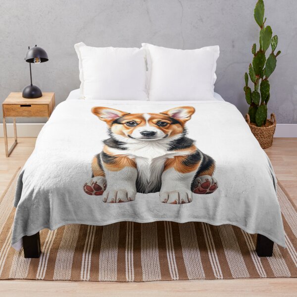 Item preview, Sweet Tri-Color Corgi Puppy Portrait designed and sold by SabraDD.