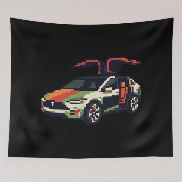 Item preview, Tesla Model X Electric SUV Blueprint Style Design | EV Enthusiast Graphic designed and sold by TEEJAMBOREE.