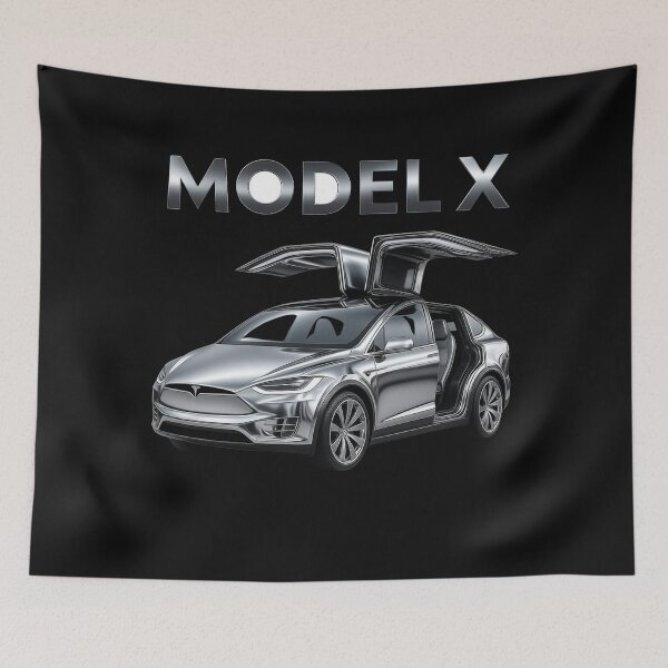 Item preview, Tesla Model X Electric SUV Blueprint Style Design | EV Enthusiast Graphic designed and sold by TEEJAMBOREE.