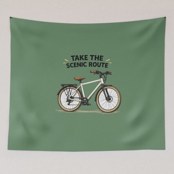 Item preview, Take the Scenic Route – Modern Bicycle Illustration designed and sold by RosalesArts.