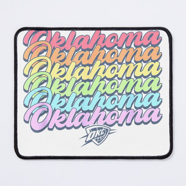 Item preview, NBA Oklahoma City Thunder Pastel Rainbow Pride Stack T-Shirt designed and sold by RKdrawings.