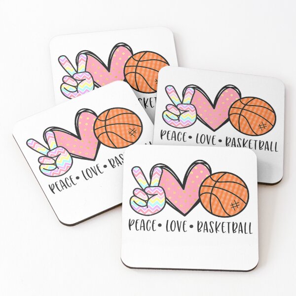 Item preview, Peace Love Basketball Heart for Women Teens Tween Girls T-Shirt designed and sold by KTY-NUSS.