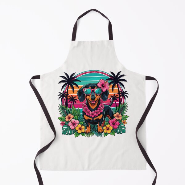 Item preview, Retro Hawaiian Dachshund Dog Tropical Hawaii Summer Vacation designed and sold by Littermin.