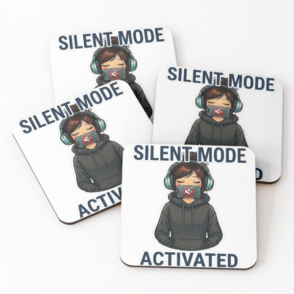 Item preview, Silent Mode Activated Funny Anime Gamer Girl designed and sold by Northern Glow Art.