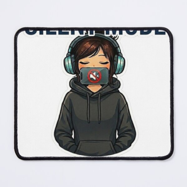 Item preview, Silent Mode Activated Funny Anime Gamer Girl designed and sold by Northern Glow Art.