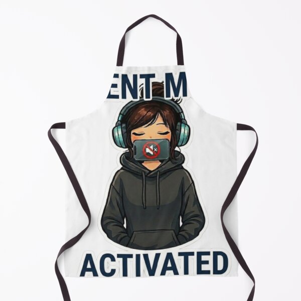 Item preview, Silent Mode Activated Funny Anime Gamer Girl designed and sold by Northern Glow Art.