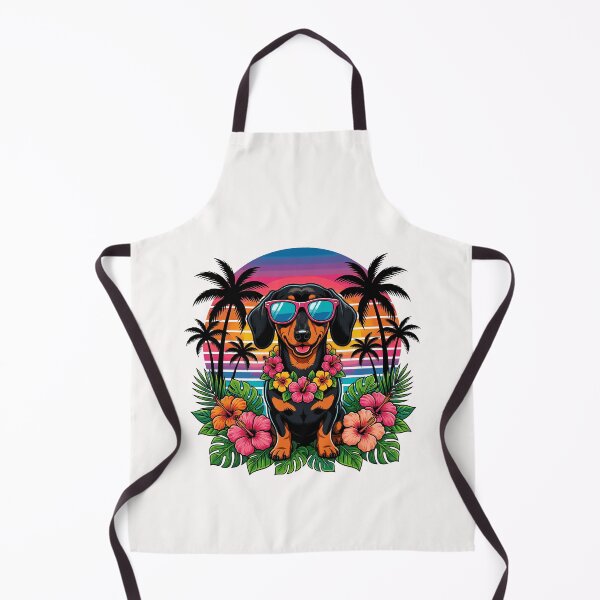 Item preview, Retro Hawaiian Dachshund Dog Tropical Hawaii Summer Vacation designed and sold by Littermin.