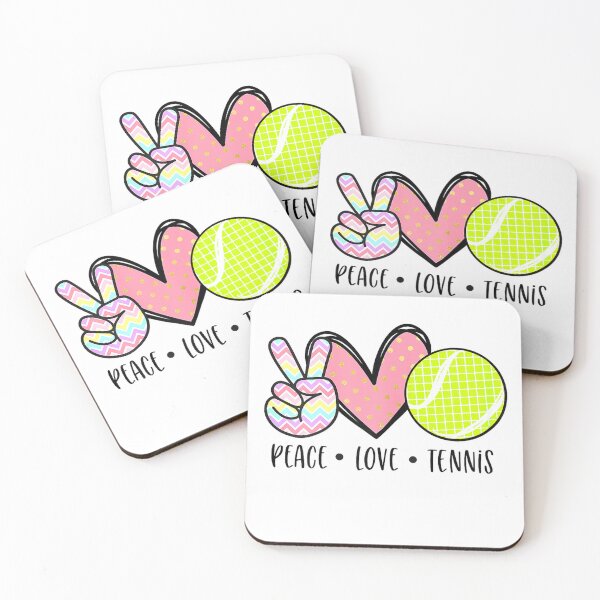 Item preview, Peace Love Tennis Cute for Women Teen Little Girls Pastel T-Shirt designed and sold by gidget-gadget.