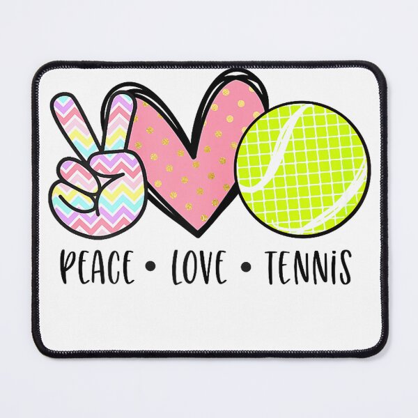 Item preview, Peace Love Tennis Cute for Women Teen Little Girls Pastel T-Shirt designed and sold by gidget-gadget.