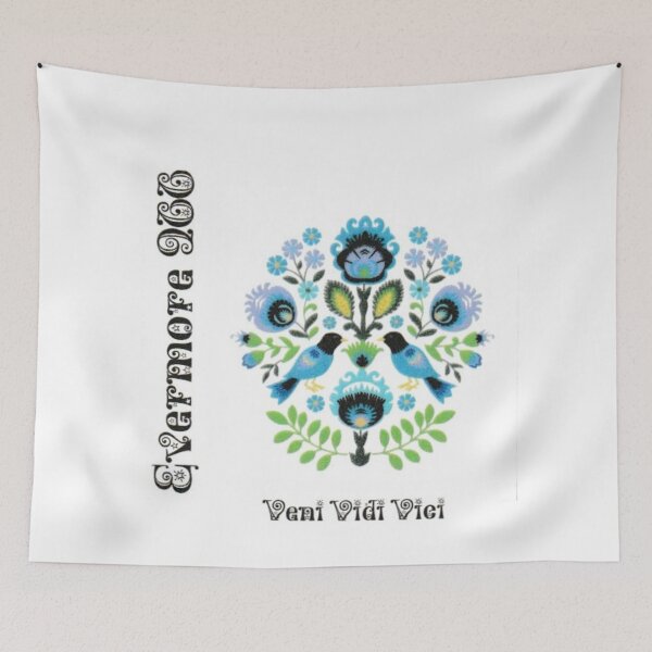 Item preview,  EVERMORE966, VENI VIDI VICI- POLISH FOLK ART, BLUEBIRDS, WILDFLOWERS- WYCINANKI designed and sold by V3GFX.