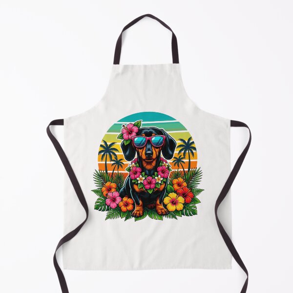 Item preview, Retro Hawaiian Dachshund Dog Tropical Hawaii Summer Vacation designed and sold by Littermin.