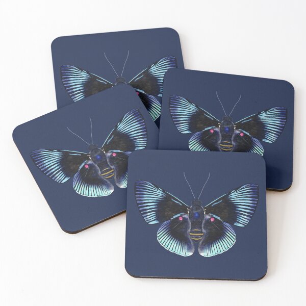 Item preview, Dark Midnight Moth Hand Drawn Watercolor Ink Illustration Gothic Nature Art designed and sold by bullfly7.