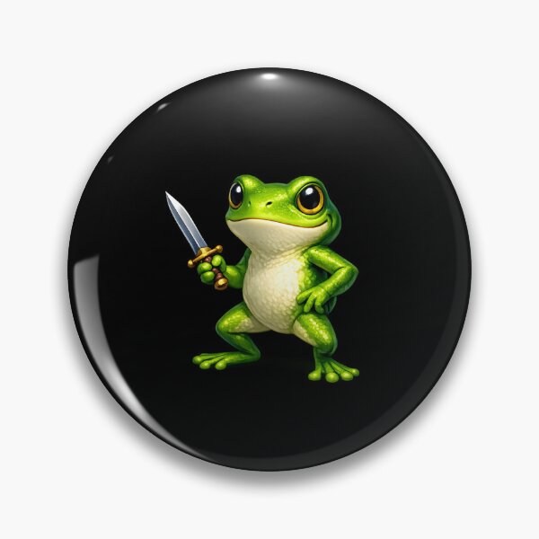 Item preview, Cute Frog With Sword Fantasy Warrior Frog Funny Animal Art designed and sold by Axivra.