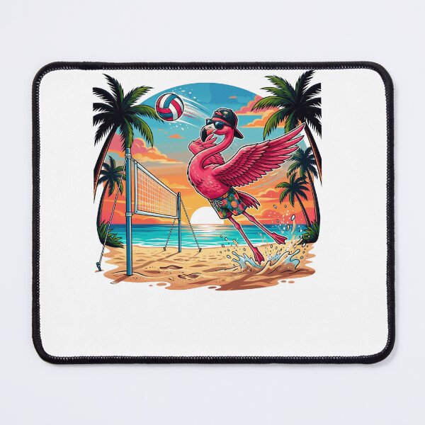 Item preview, Funny Flamingo Volleyball Tropical Beach Palm Trees Summer designed and sold by Littermin.