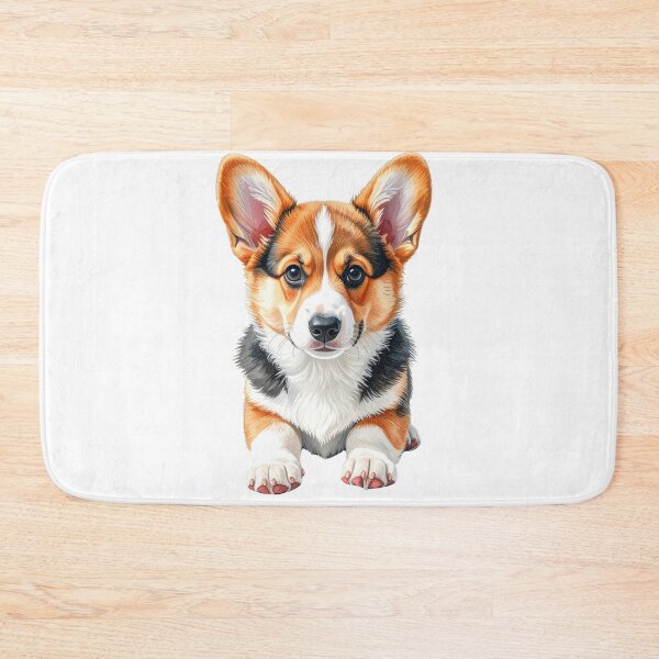 Item preview, Curious Tri-Color Corgi Puppy Portrait designed and sold by SabraDD.