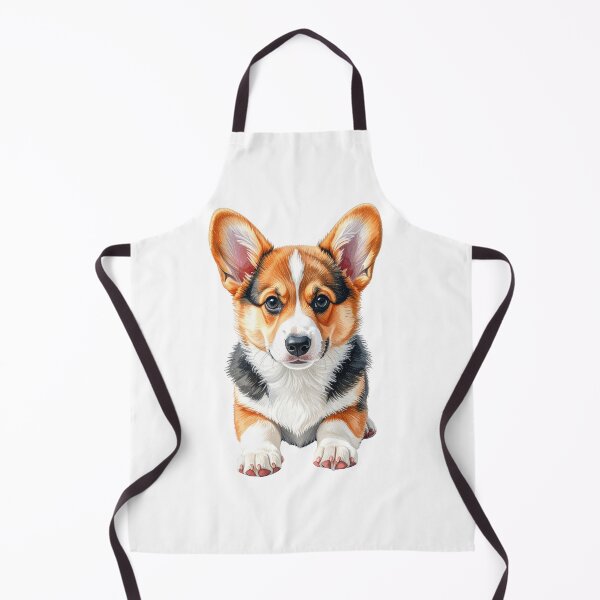 Item preview, Curious Tri-Color Corgi Puppy Portrait designed and sold by SabraDD.