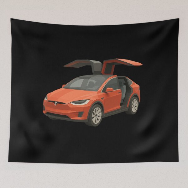 Item preview, Tesla Model X Electric SUV Blueprint Style Design | EV Enthusiast Graphic designed and sold by TEEJAMBOREE.