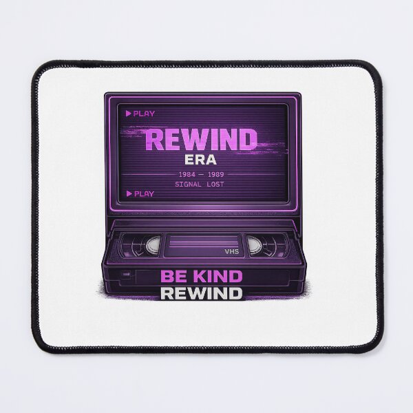 Item preview, Be Kind Rewind Era Retro VHS Synthwave 80s Neon designed and sold by TheKaiZenNi.
