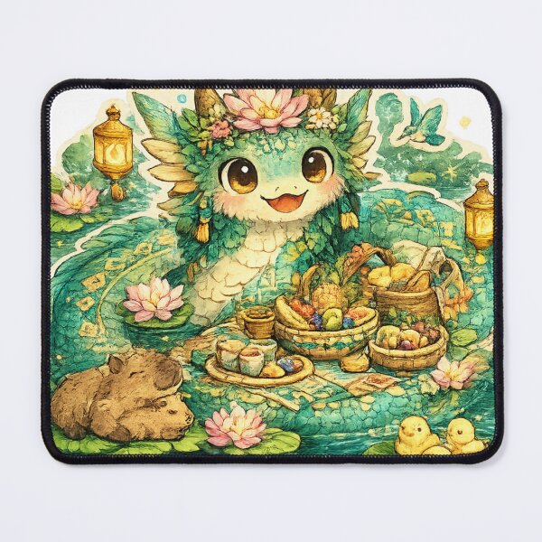 Item preview, River Dragon Picnic Host designed and sold by Candlelit Catastrophes.