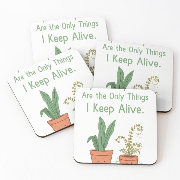 Item preview, My Houseplants Are the Only Things I Keep Alive - Funny Plant Mom Tee designed and sold by RedRubyBubble.