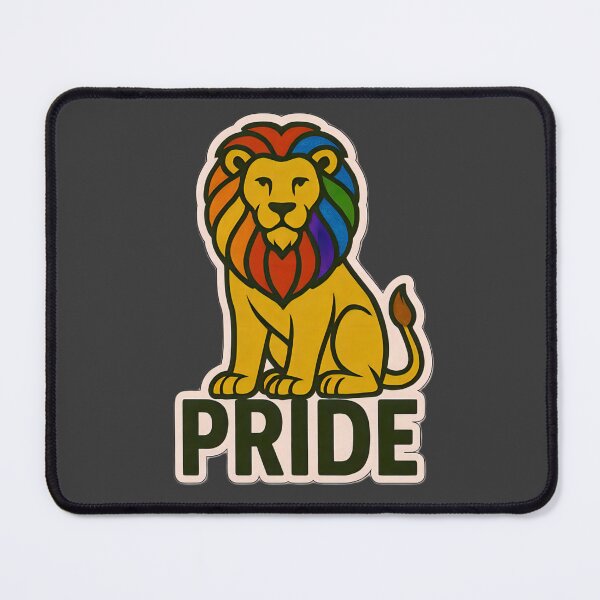 Item preview, Rainbow Pride Lion LGBTQ Equality Inclusion Community Artwork designed and sold by PinUpPizzazz.