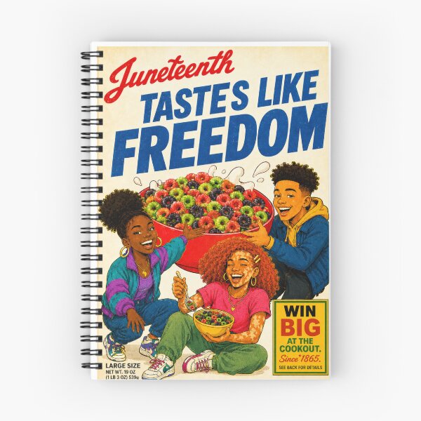 Item preview, Juneteenth Retro Cereal Box Tee designed and sold by FTCThreads.