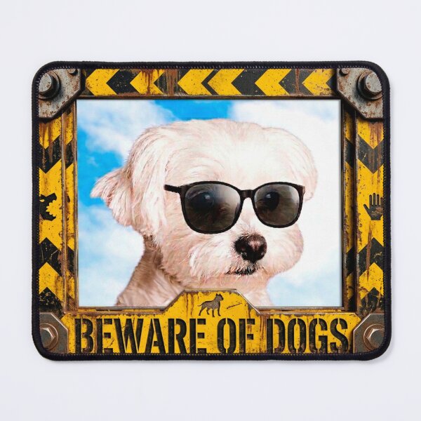 Item preview, Beware of Dogs - The Most Dangerous Fluff designed and sold by Surreal Characters & Cute Pups.