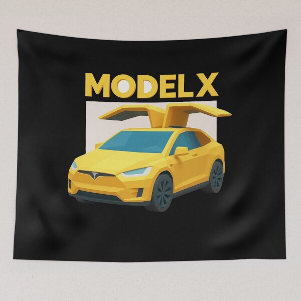 Item preview, Tesla Model X Electric SUV Blueprint Style Design | EV Enthusiast Graphic designed and sold by TEEJAMBOREE.