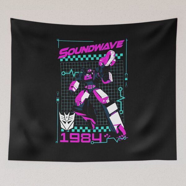 Item preview, Retro Robot 80s Grid Synthwave Graphic  designed and sold by MiniStars9897.