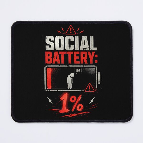 Item preview, Social Battery 1 Percent Meme designed and sold by JalwaWear.