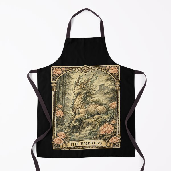 Item preview, The Empress Tarot Card Japanese Kirin Mythical Beast Art designed and sold by YokaiInk.
