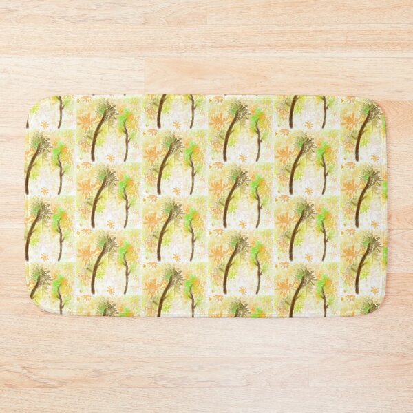 Item preview, Abstract Tropical Forest Canopy Background with Vibrant Yellow Green Foliage and Tree Silhouettes designed and sold by AjjimaJKM.