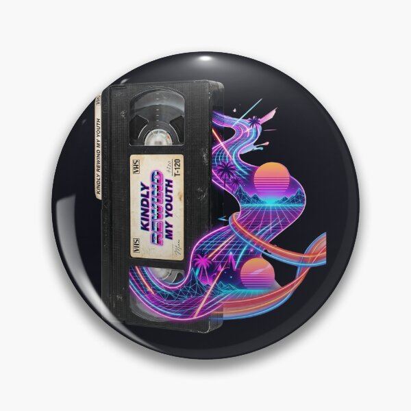 Item preview, Vintage Video Tape Kindly Rewind My Youth Synthwave designed and sold by RetroRewind Studio.