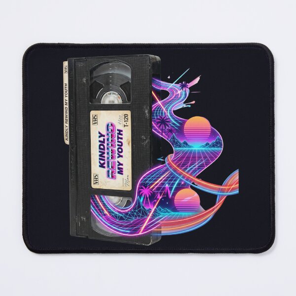 Item preview, Vintage Video Tape Kindly Rewind My Youth Synthwave designed and sold by RetroRewind Studio.