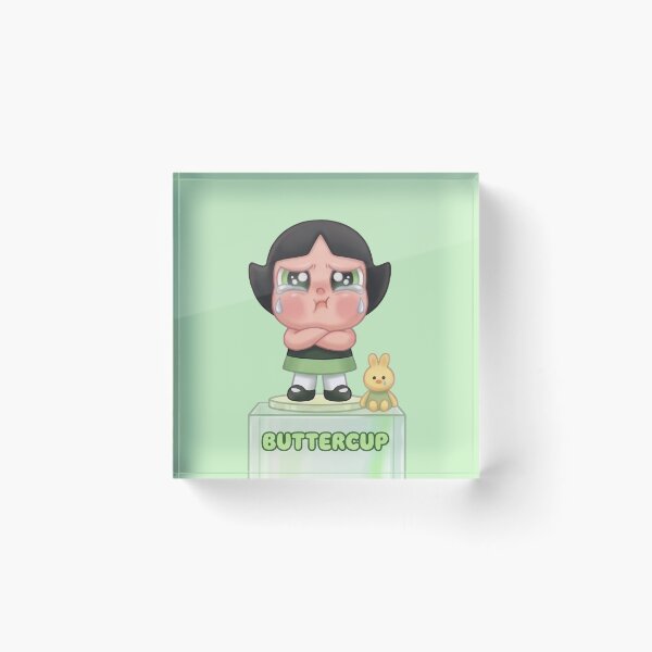 Item preview, buttercup powerpuff girl crybaby figurine art designed and sold by MoTaraDesigns.
