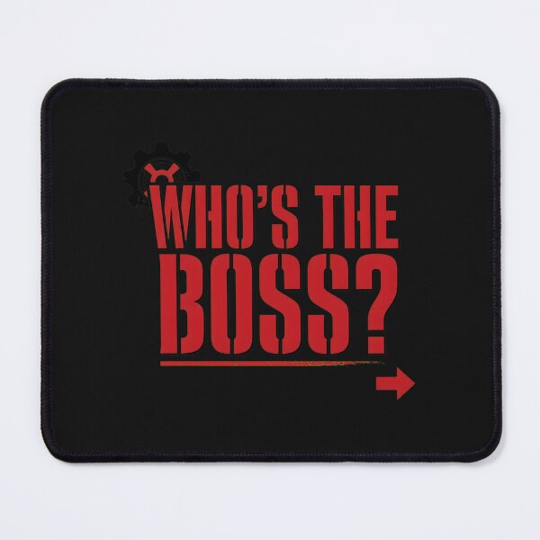 Item preview, Whos The Boss Question Phrase Bold Text designed and sold by MiniStars9897.